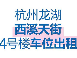 杭州市西湖区龙湖西溪天街公寓地下车位出租