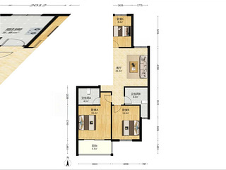 方家花苑3室房东直租