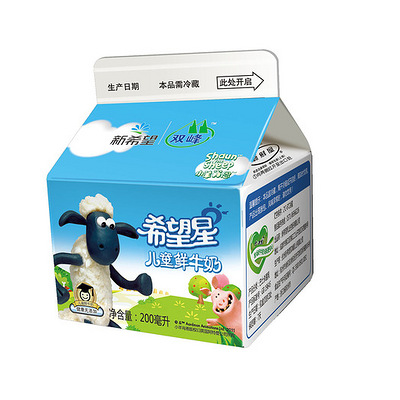 200ml屋顶盒儿童鲜牛奶