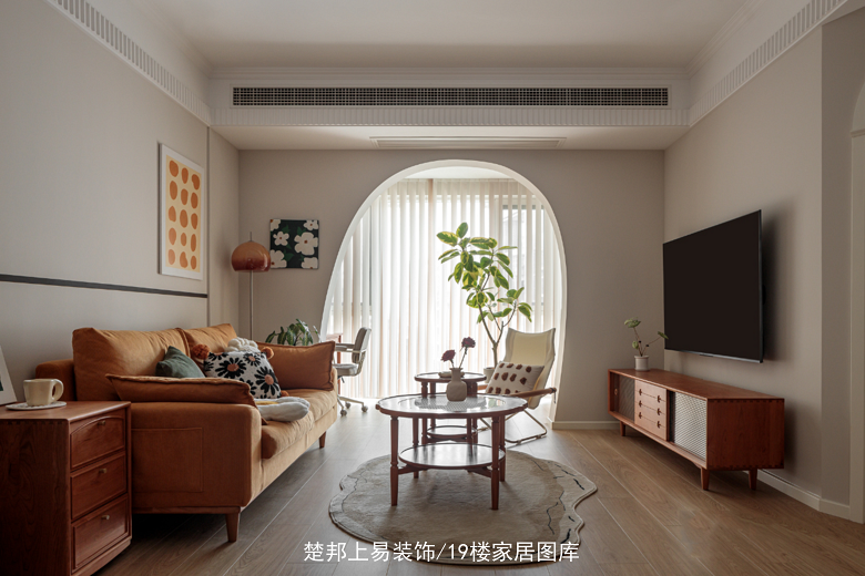 侨福明园130方现代混搭风装修效果图_混搭装修效果图_19楼装修效果图