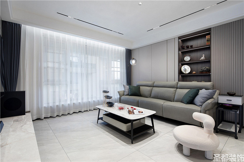 万家星城-128平现代装修效果图