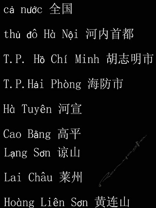 东南亚六国地名中英对照