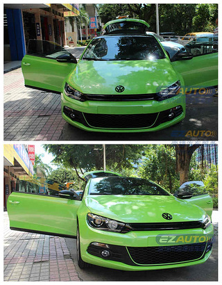 【杭州汽车改色膜】大众尚酷全车美国雅龙车身贝壳绿