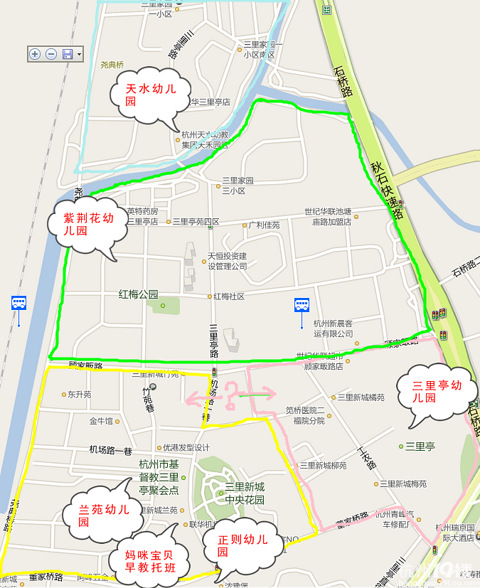 杭州市 三里亭小区 幼儿园学区划分