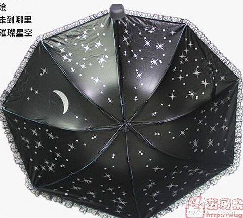 天天特价 蕾丝边星空版遮阳伞晴雨伞韩版公主伞遮阳伞星空雨伞 今日折扣 杭州19楼手机版