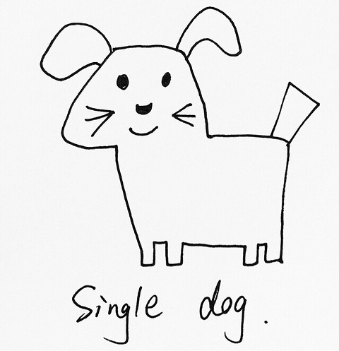 自己画的single dog