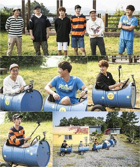 《两天一夜》公开成员们乘坐可爱铁桶火车的预告照