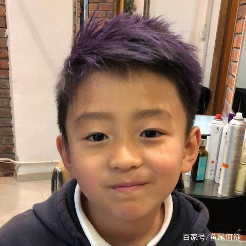 小q染紫发,张柏芝又被骂?其实考拉轩轩的头发也被争议过.