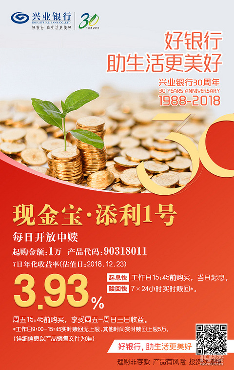 兴业银行:理财产品随心挑(更新至2018年12月2