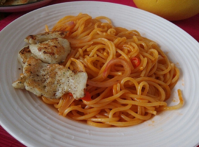 意面 香煎龙利鱼