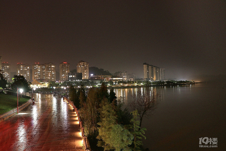 台州夜拍仙居永安公園市民廣場椒江二橋